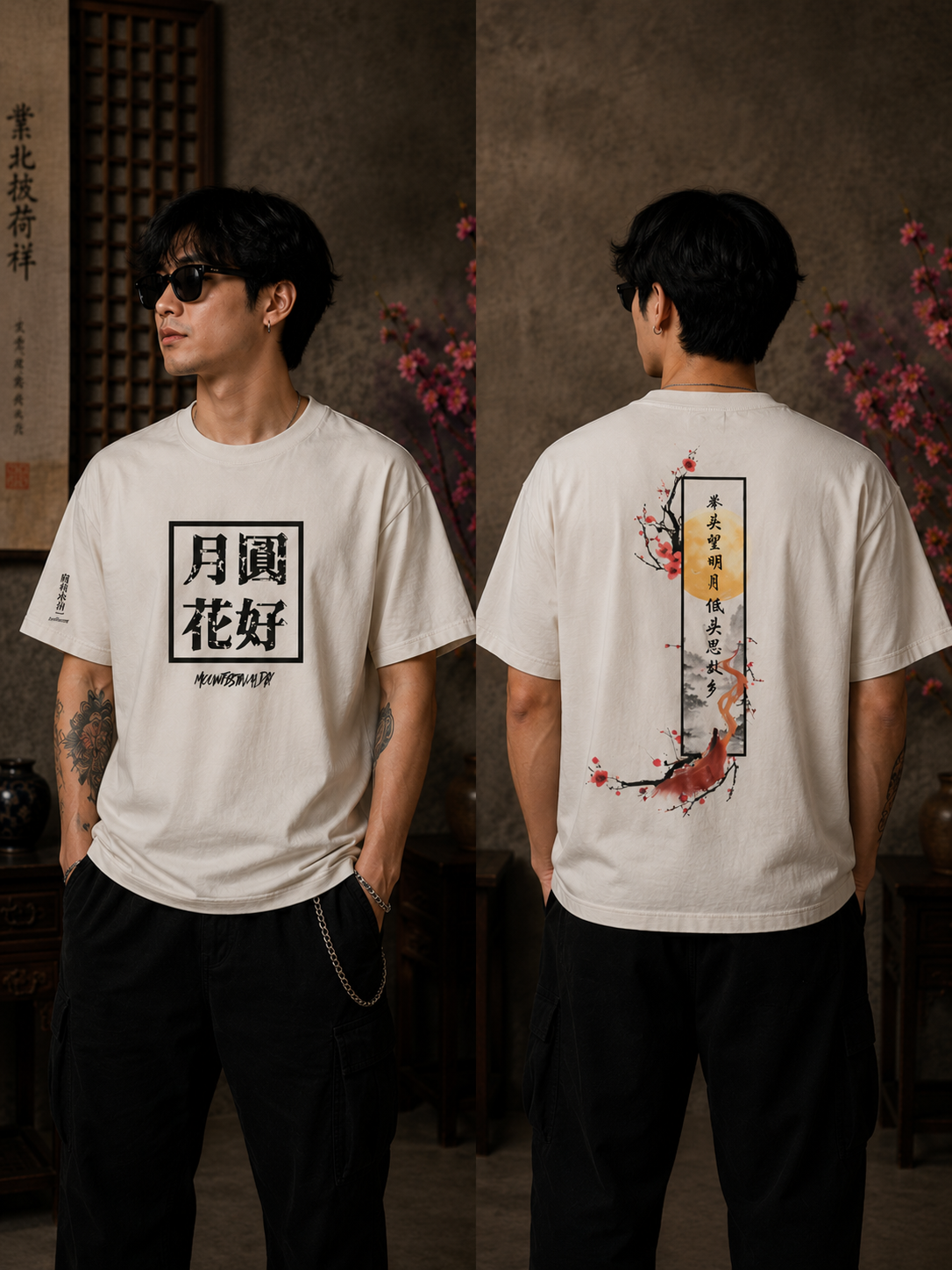 Moon Festival “花好月圆” Premium Streetwear T-Shirt